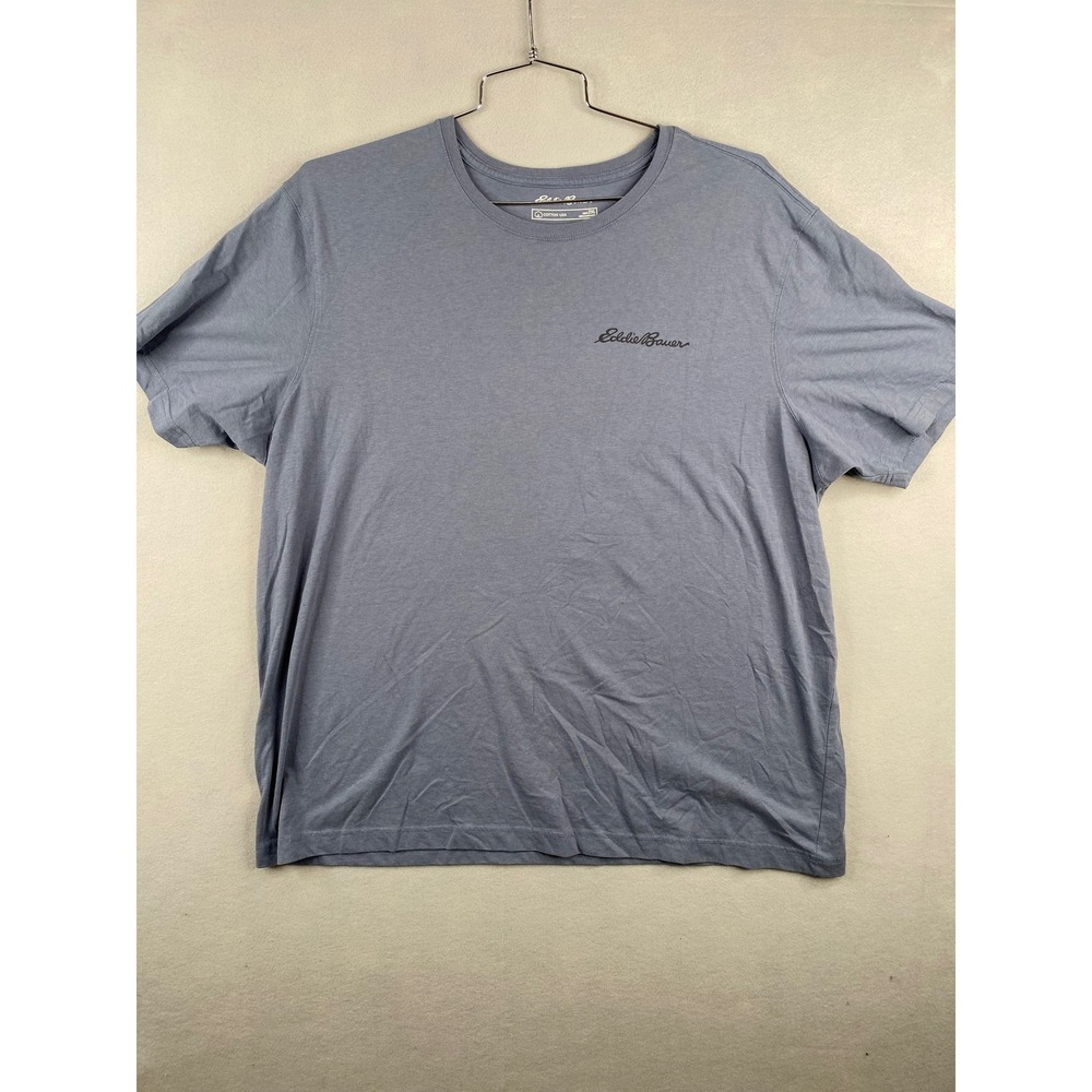 Eddie Bauer Mens 2XL Blue Sleep Under The Stars Graphic T-Shirt Short Sleeve